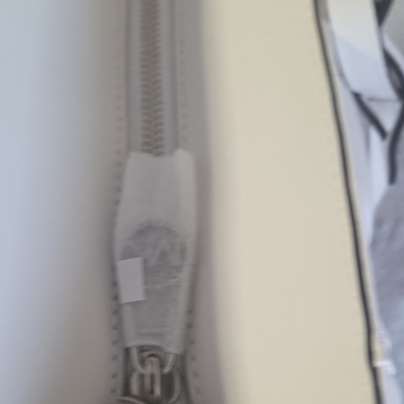 Michael Kors White Embossed MK Tote - Picture 6 of 8